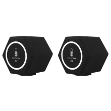 2X C2Microphone -suodatin, tuulensuoja, akustinen äänitysstudioille, mikrofoni, ääntä vaimentava vaahtomuovipallo
