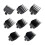 Κιτ κουρείου Black8Piece με βάση για χτένες τοποθέτησης μαλλιών και χτένες 1