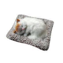 Mini sovende katt, katteleker for jenter, gutter og eldre, realistiske kattekosedyr, batteridrevne elektroniske kattedyr, E