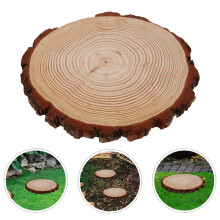 Troncos de madeira para decoração de jardim, degraus de madeira bege, pacote com 1 unidade.