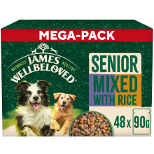 James Wellbeloved Senior Dog Food with Turkey Lamb and Chicken in Gravy Pouch 48