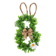 Ghirlanda con coniglietto pasquale, 50 cm, con rametti e fiori