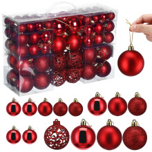 Karácsonyi gömbdísz szett törésálló 100 db