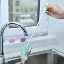 Milk Bottle Brush Multi-purpose Long Handle 360 Degree Rotating Cleaning Silicone Narrow Neck Containers Bottle Washing Brush for Home