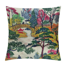 Chinoiserie pudebetræk sæt med 2, kort plys