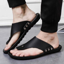 Men's Sport Flip Flops – Lightweight Comfort Sandals for Indoor/Outdoor, Beach & Recovery – Reduces Pressure on Feet, Joints & Back – Black 41