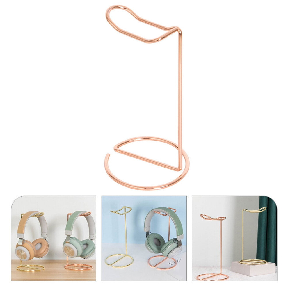 Ounona Rose Iron Headset Holder Stand Stable Desktop Headphone Rack For Home Use Gold 9426043480592