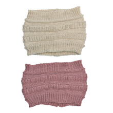2er-Pack warme Winterstirnbänder, gestrickte Kopftücher, breite, gehäkelte, dehnbare Ohrenwärmer, weiche Stretch-Kopftücher für Damen und