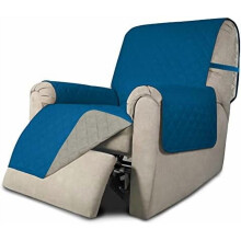 Housse de fauteuil inclinable réversible et imperméable, avec sangles élastiques pour animaux de compagnie – Compatible avec les fauteuils