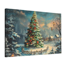 Quadro de Natal em Tela sem Moldura 16x24 polegadas com Árvore de Natal
