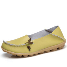 Damenschuhe, runde, flache Freizeitschuhe, Slipper mit weicher Sohle, mintgrün, Größe 37