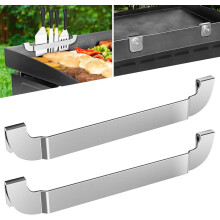 25 cm magnetisk spatelholder til stegepande, grillredskabsstativ i rustfrit stål til Blackstone og andre fladpladestegepande (2 stk.)