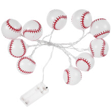 Luz de beisebol, luz de corda, luz esportiva de beisebol, luz de festa, luz de pátio para quarto, luz externa