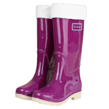 Regenlaarzen voor dames, waterdicht, niet-casual, lange regenlaarzen met wijde schacht voor tuinieren, buitenwerk en dagelijks gebruik, paarse