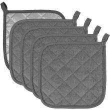 Maniques en coton lavables en machine, résistantes à la chaleur, lot de 5.