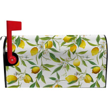 Magnetic Mailbox Covers Polyester Oxford Cloth Anti-UV and Reusable Letterbox Cover 2118 Inch,Lemon Fruits Summer