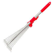 Rakes Gardening Landscaping Garden Rake Red Stainless Steel 1Set