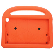 Capa para tablet infantil em EVA com alça e suporte dobrável.