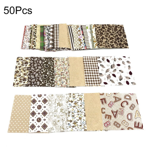 Ύφασμα ραπτικής, 50 τεμάχια 10x10cm φλοράλ patchwork βαμβακερό ύφασμα απλό ύφασμα για DIY