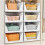5-Pack Stackable Closet Organizer Box, Foldable & Multifunctional Storage Basket for Bathroom, Kitchen, Laundry, Wardrobe – Pink, Space-Saving 1