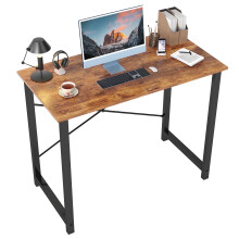 Escritorio para computadora de 44 pulgadas, escritorio moderno para escribir, escritorio de oficina industrial, mesa de oficina para espacios