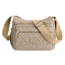 Dámska viacvrecková ležérna crossbody kabelka cez rameno, kabelka na každodenné použitie, cestovné tašky cez rameno, khaki