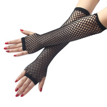 Lange Netzhandschuhe für Damen | Neonfarbene, sexy, fingerlose Spitzenhandschuhe aus hochelastischem Netzgewebe – das perfekte Accessoire für