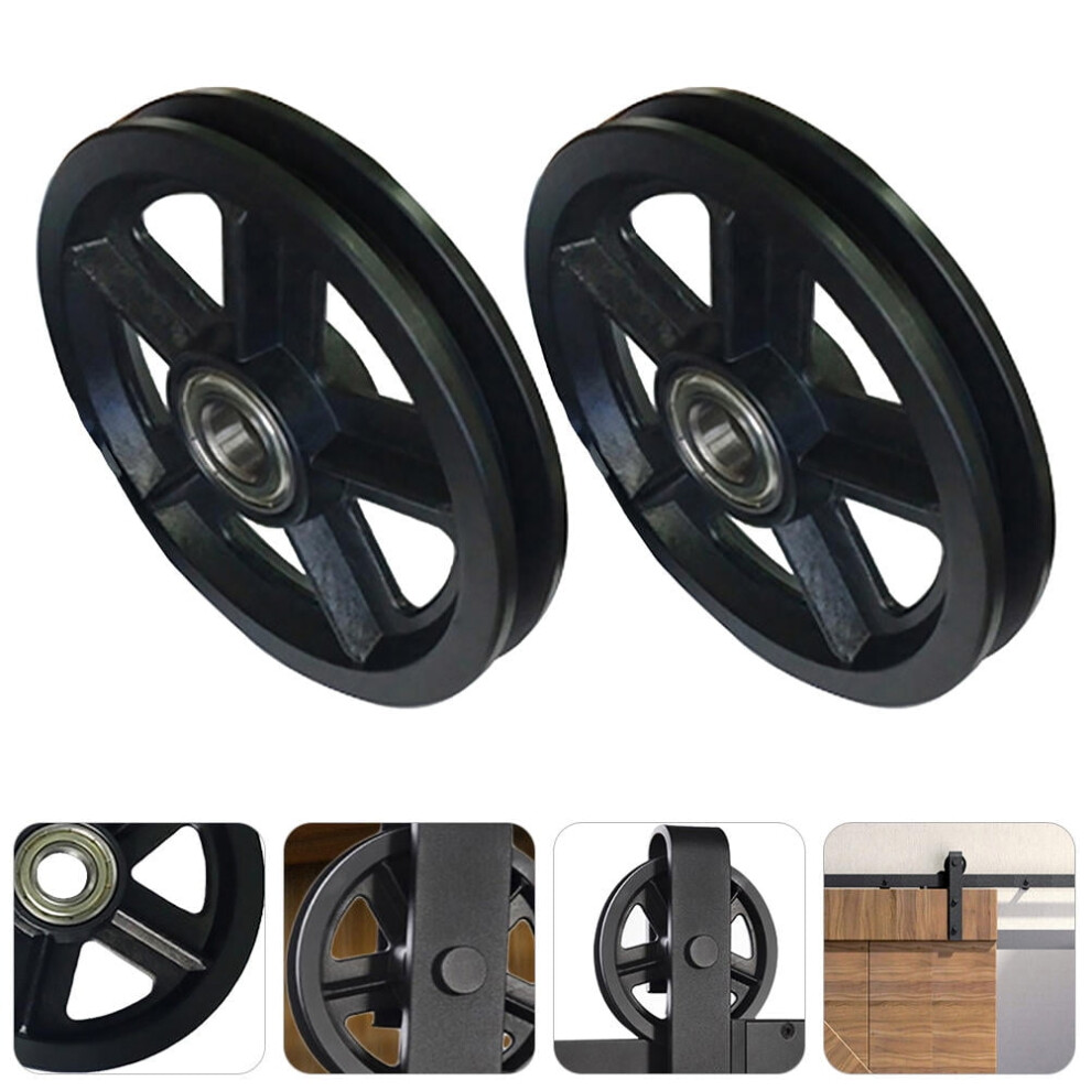 Frcolor 2 Pcs Barn Door Wheel Hanging Rail Pulley Kitchen Rollers 9426043561086