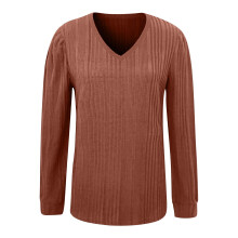 Pull Lenago pour femme, grandes tailles, collection automne, couleur unie, col rond, pompon.