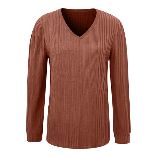 Lenago Dame Pullovertrøjer Plus Size Efterårsmode Ren Farve Hårbolletrøje Rund Hals Pullovertrøjer Jumper
