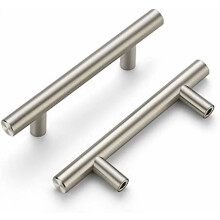 50Pack5" Cabinet Pulls Brushed Nickel Stainless Steel Kitchen Drawer Cupboard Pulls Cabinet Handles5" Length with3" Hole Center