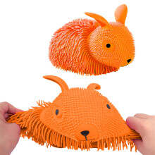Bezauberndes Plüschhasen-Spielzeug aus Kunstfell – Übergroß, kuschelig, idealer Begleiter zur Stressbewältigung für Kinder (Orange)