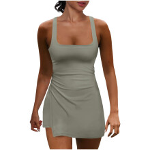 Mono transpirable sin espalda para mujer – Mono elástico de cuello redondo con aberturas laterales, tallas S-2XL, compatible con ropa deportiva de