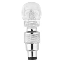 2pcs Skull Shape Valves Cap LED Wheel Tyre Lamp For Car Motorbike Bike