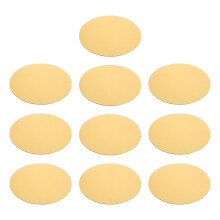 20Pièces Supports Dessert Ronds Dorés En Papier Pour Air Fryer