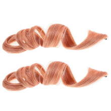 6Pcs Clip in Pink Synthetic Hair Extensions Long Wavy Curly Party Wigs