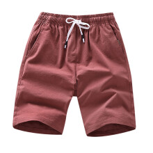 Liquidación de pantalones cortos para hombre, pantalones cortos de algodón para verano, informales, finos y transpirables, color rojo, talla XL.