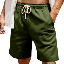 Pantalones cortos cargo de lona para hombre, informales, resistentes, flexibles, de corte relajado, ligeros, con cordón ajustable y bolsillo.