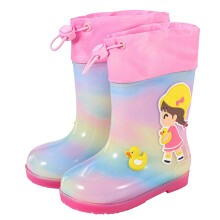 Kids' Waterproof Light-Up Rain Boots for Boys & Girls – Cartoon Design, Comfy Casual Playwear, Compatible with Kids' Feet