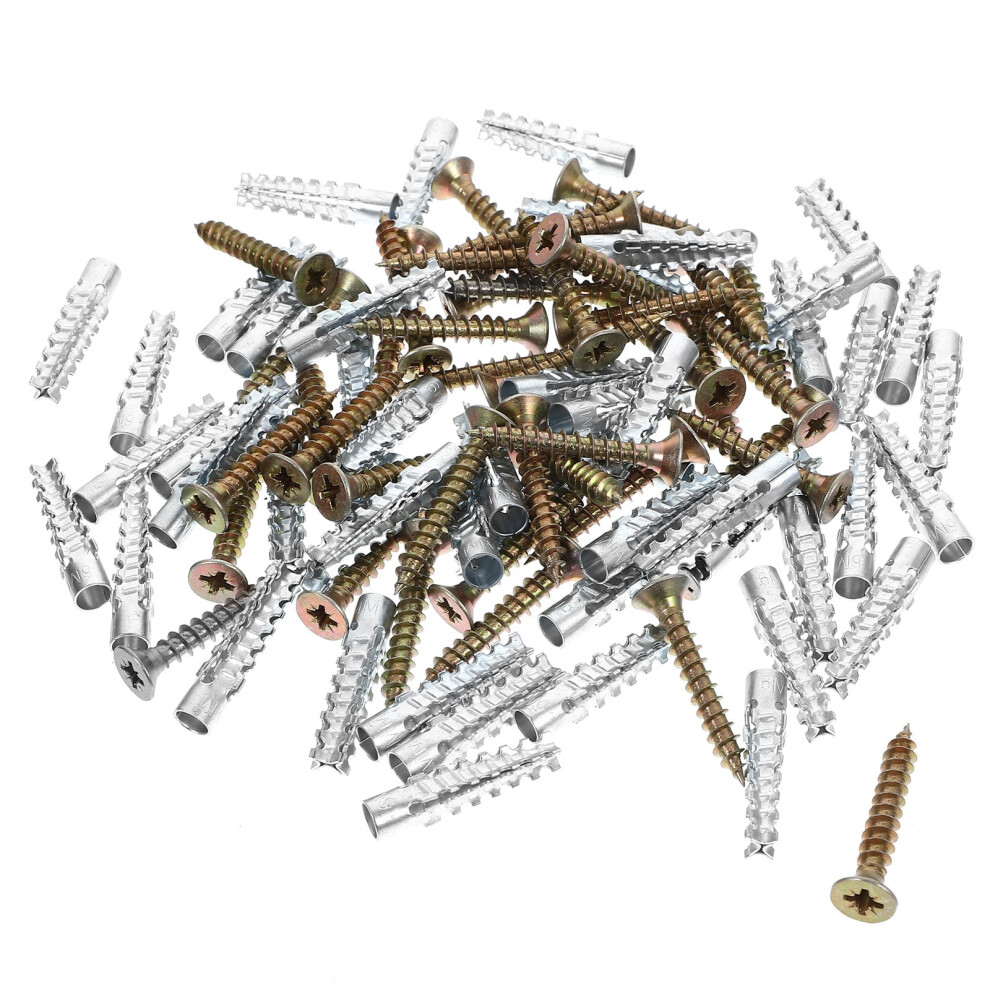 40 Sets Expansion Screw Screws Plaster Wall Anchors Heavy Duty Concrete Self Drilling Steel 9329345986130