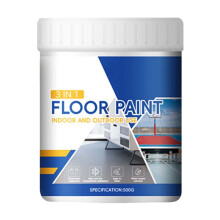 Floor Paint 500g Three-in-One Epoxy Coating Water-Based High Solid Wear Resistant Resin Cement Floor Covering DIY Application Indoor Use Eco-Friendly