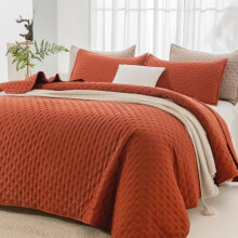 Queensize dekbedovertrekset beige 90x96 inch