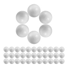 50pcs DIY Foam Craft Balls Ornaments Smooth Solid Polystyrene Round Balls Creative Handicrafts White Foam Spheres for Wedding and Home Decor