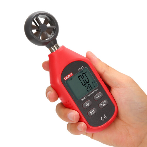 UNI-T UT363 Handhållen digital anemometer vindhastighet och