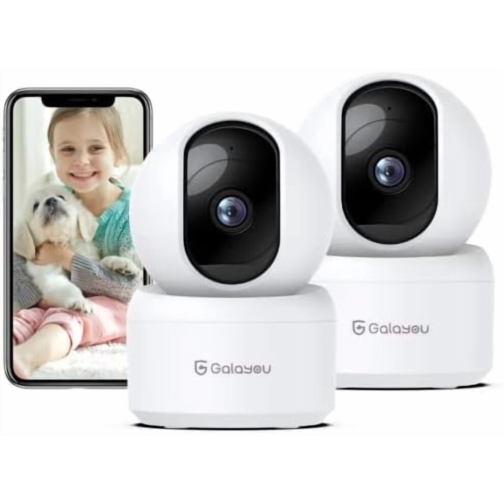 2K Indoor Security Camera With 360 View, Night Vision, Sd Storage, Alexa/Google Compatible Â 2-Pack 9426043799144