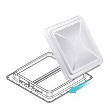White RV Roof Vent Lid Cover For Caravan Motorhome Camper PP Plastic Air Ventilation Cover Replacement Kit Car Accessories,Easy to Install