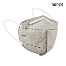 KN95-maskers voor volwassenen, stofbescherming, grijs, 30 stuks