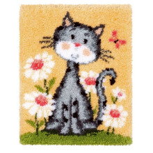 Latch Hook Rug Kits DIY Crochet Yarn Rugs Hooking Craft Kit with Color Preprinted Pattern Design for Adults Kids ()