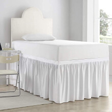 Twin XL Bed Skirt with 40" Drop – Microfiber Ruffled