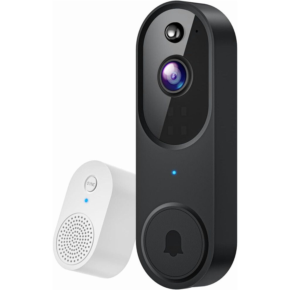 1080P Wireless Video Doorbell Camera With Night Vision, Ai Human Detection, 2-Way Audio, Battery Powered, Compatible With 2.4Ghz Wi-Fi 9426043840969